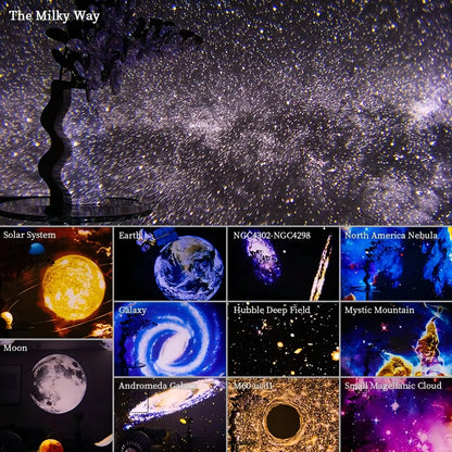 Galaxy Star Projector Night Light – 12-in-1 Planetarium